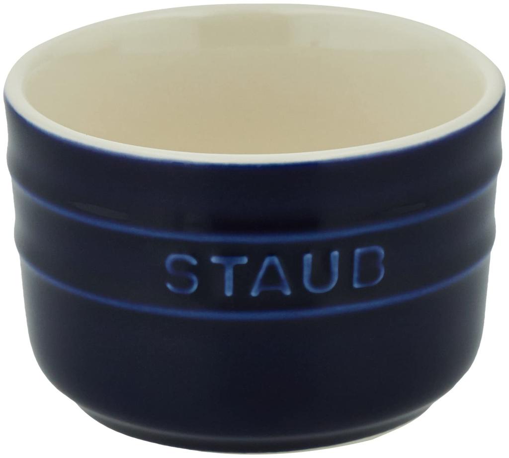 staub Mini Round Rum Can Granblue Ceramic Small Bowl Microwave Safe Japanese Dish "Extra 7cm" [Authorized Product] 40511-104