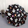1pc Ghost Halloween Automatic Open/Close Umbrella with One-Touch Button, Compact Folding Canopy, Sturdy 8-Rib Windproof Design