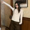Autumn/Winter Pure Desire Spicy Girl Cotton Long-Sleeve Slimming T-shirt - Women's Versatile Flattering Top