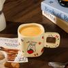 Cute Pet Cartoon Animal Ceramic Cup Cube Mug High Looking Couple Drinking Water Cup Student Breakfast Cup Coffee Cup