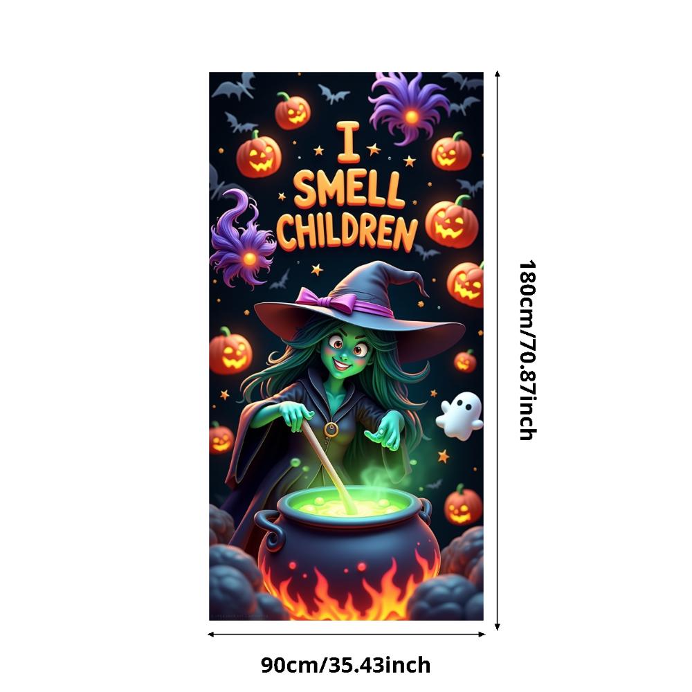 Halloween Banner Kessel Kürbis Banner Halloween Party Banner Farbenfrohes Design für Halloween Party Themenparty