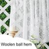 1Pc Short Curtains Window Wine Cabinet Door Polyester French Style Lace Kitchen Small Valance Jacquard Half Tulle Ruffle Curtain