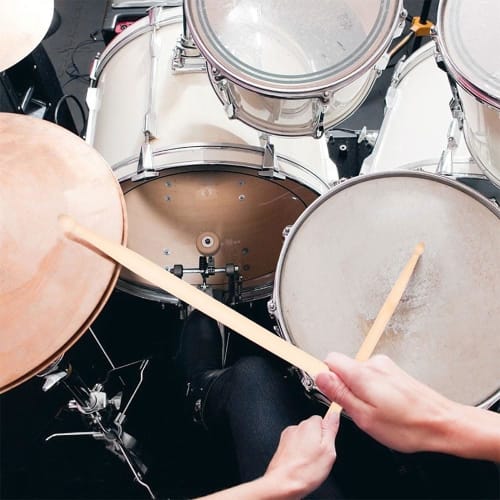 2pcs Wooden Drumsticks, Tapered Waist Drum Sticks, Entry Practice Drumsticks with Drum Hammer, Birthday Gift for Beginners (25cm)