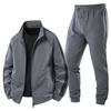 Tuta da Uomo in Cotone Primaverile Autunnale Felpa con Collo Alto Casual Elegante Giacca Cardigan e Pantaloni Set 2 Pezzi