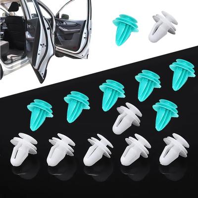 50pcs White Auto Bumper Fender Fastener Retainer Clips 8mm Hole Fixed Rivet Retainer Plastic Rivets Fastener Push Clips Custom