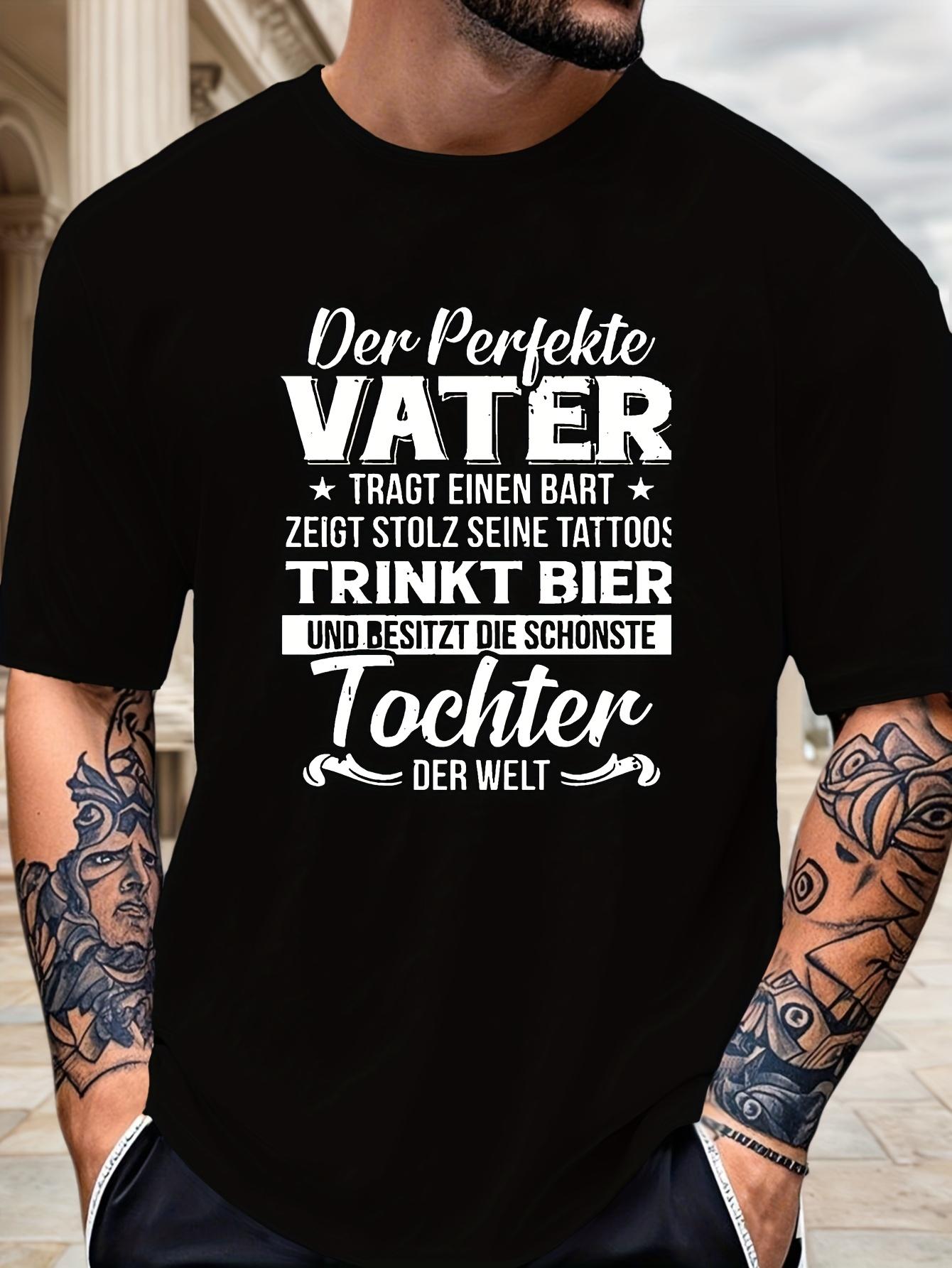 T-Shirt y2k German Phrase T Black/White XL