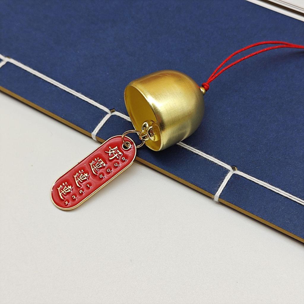 Pure Copper DIY Wind Chime Ornament with Christmas Bells & Clapper Pendants