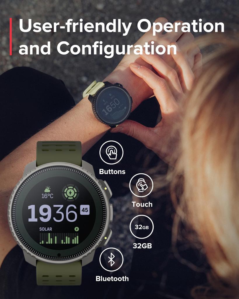 Suunto Vertical Titanium Solar Forest Smartwatch SS050859000 GPS Altimeter Barometer Long Battery Life