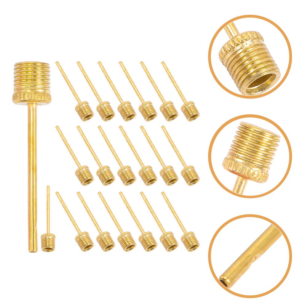 20pcs Metal Pump Needles For Balls Basketball Soccer Volleyball Air Pump Needle Ball Inflation Needle Cycling Accessories золотистый