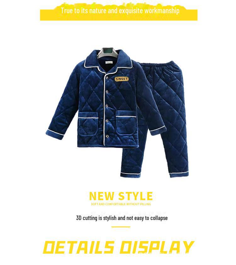 Extra dicker Winterflanell-Pyjama für Jungen - Warmer Einteiler für mittlere und große Kinder