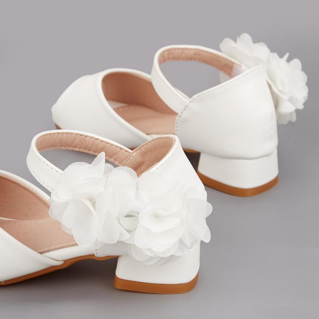 2025 Winter Floral High-Heeled Sandals for Big Kids - Versatile & Fashionable