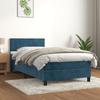 3141339 vidaXL Divan Bed with Mattress Dark Blue 90x190 Cm