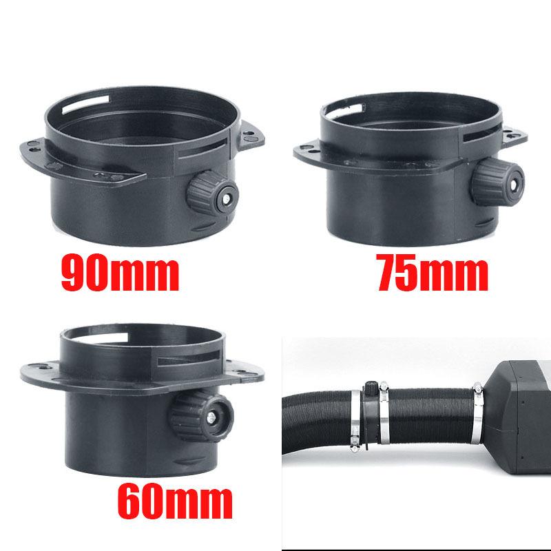 60/75/90Mm Ducting Reducer Outlet Adaptor Converter for Webasto Parts Parking Exhaust Pipe Connector Closable Open Regulatin