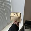 Beautiful exquisite mini square bag summer new solid color bow chain shoulder messenger bag women