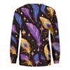Women's Fashion  Printed Long Sleeve Loose Round Neck Sweatshirt Top