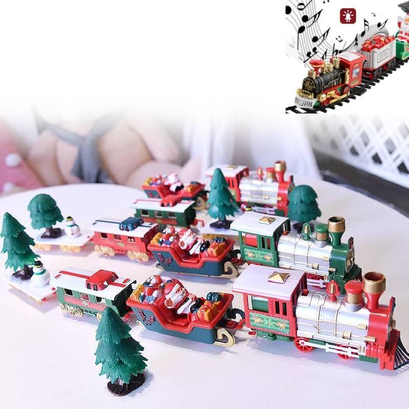 Colorful Electric Toy Train Set With Lights Music And Holiday Cheer For Kids