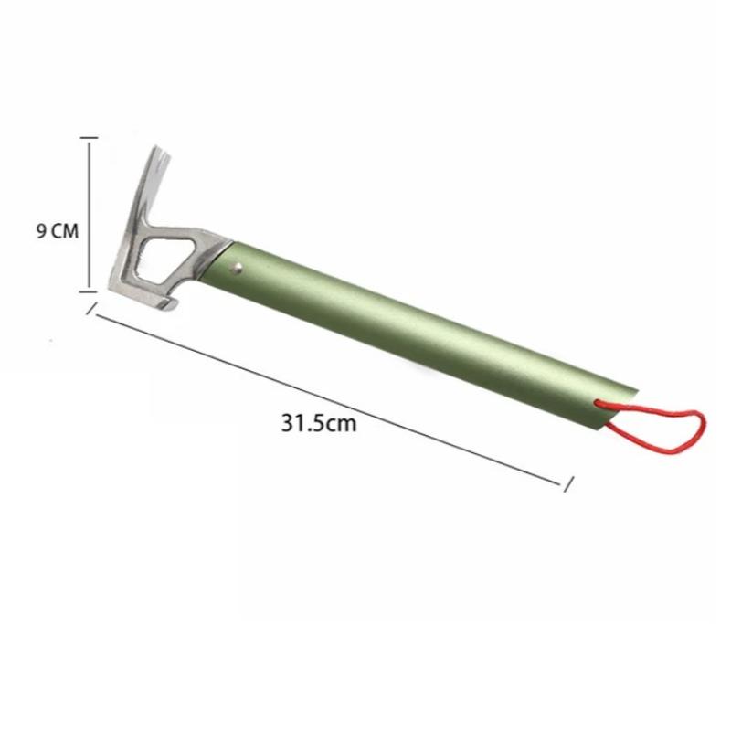Camping Hammer Multitool Aluminum Handle Stainless Steel Hammer Tent Stakes Survival Gear Outdoor Tarp Hammer and Nail Puller