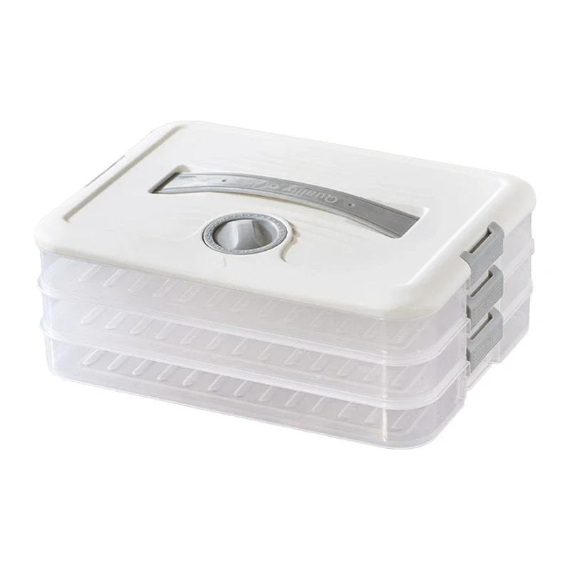 

Надежный контейнер для хранения пельменей с крышкой – Универсальный пластиковый контейнер для морозильной камеры и холодильника 1-tier белый