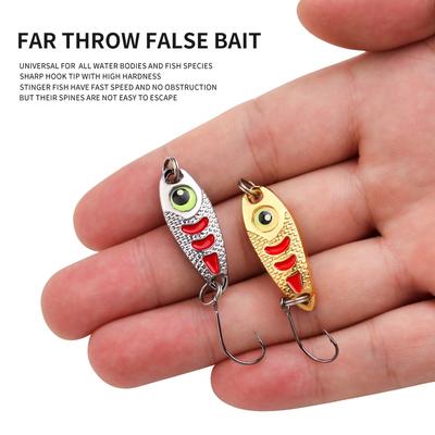 Micro Lure Single Hook Metal Artificial Hard Bait Spoon for River and Stream Fishing