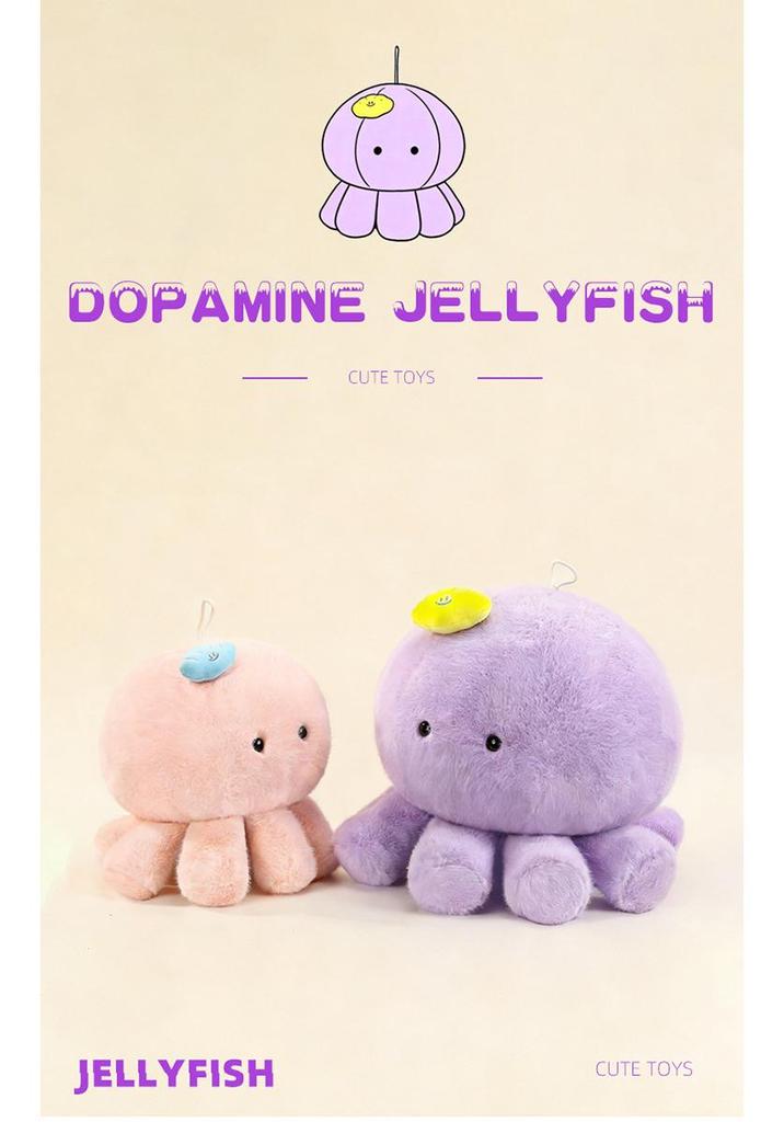 Jellyfish Plush Toy: Soft Marine Animal Octopus Pillow for Bedside or Gift