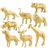 Gold S Figurines Toys 8Pcs Jungle  Figures Wild Plastic S
