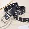 Women Gothic Punk Waist Belt Alloy Chain Design Silver Pin Buckle White Black Blue Waistband Jeans Skirt Waist Belt Girls Gift