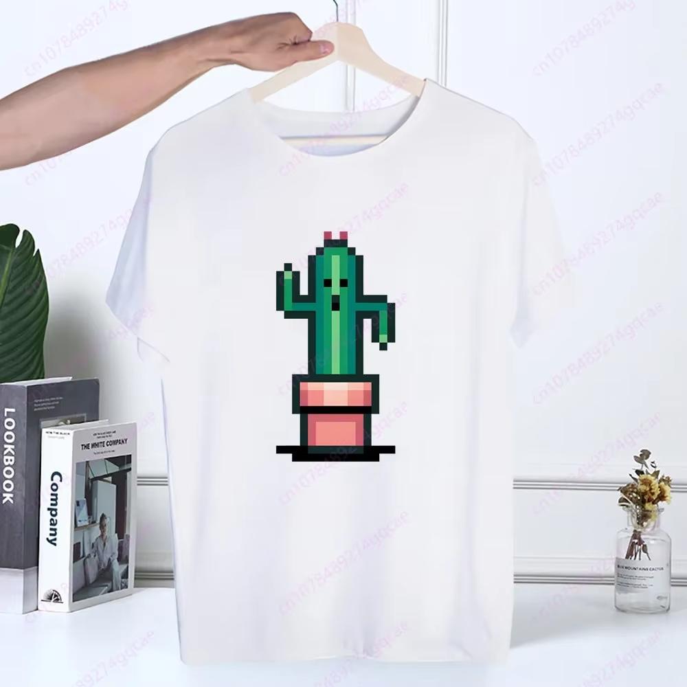 Final Fantasy Anime Shinra Schulmädchen T-Shirt Sommermode Herren T-Shirt Lässig Weiß Lustiger Cartoon-Druck Hip Hop Oberteile T-Shirt