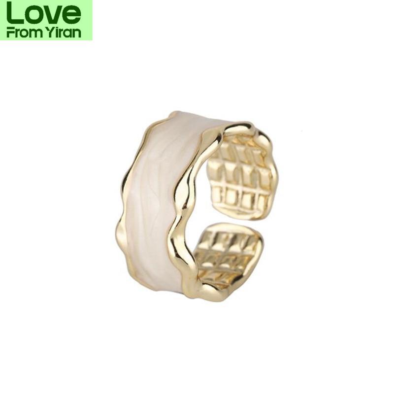 New Arrival Voguish Fashionable Irregular Wave Pattern Sterling Color Jewelry Personality Geometric Popular Opening Rings Tyb66Fashion