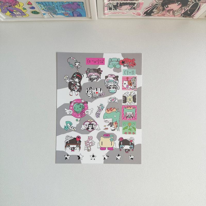 1/9szt. Koreański Styl Ins Kreskówkowe Zwierzę Kawaii Słodki Dzienny Notatnik Naklejki do Konta Ręcznego Scrapbook DIY Naklejki Dekoracyjne