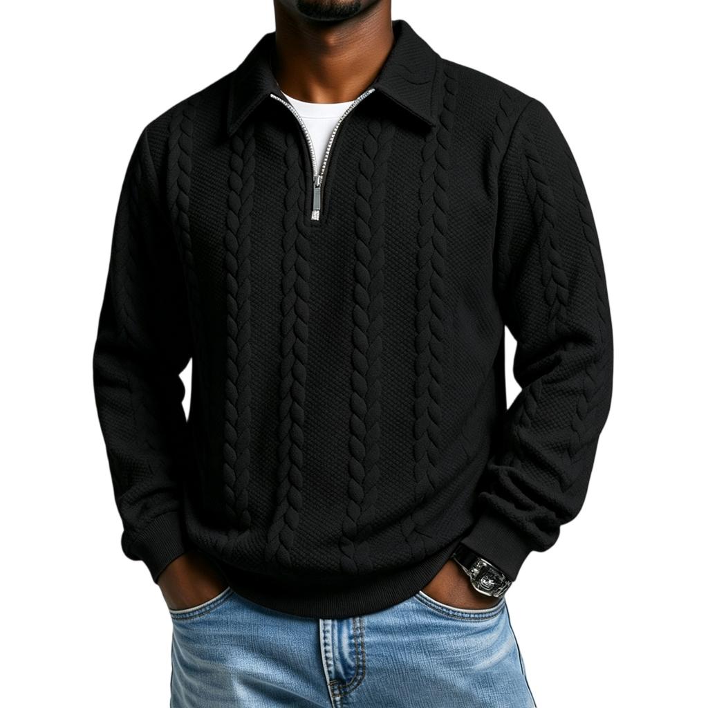 Men's Color Half-Zip Shirt for Casual Daily Wear