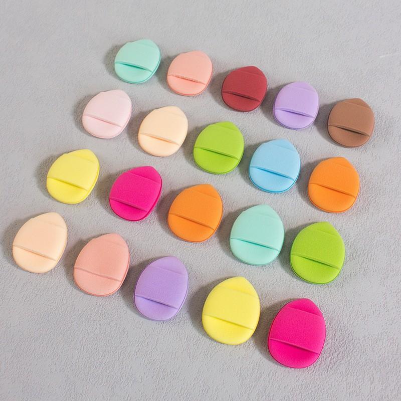 Mini Finger Cushion Puffs 10Pcs Latex-Free Reusable Soft Sponge Powder Puffs for Concealer Foundation