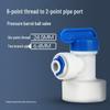 Water Purifier Quick Connect Fitting Adapter: 1/4, 3/8, 1/2 Inch with 1/2 Thread, Including Tee Elbow and Straight Connector