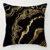 Home Decor Black & Gold Geometric Pattern Pillow Covers Pattern Cushion Cover Suitable For Sofa Bedroom Car Pillow Cover