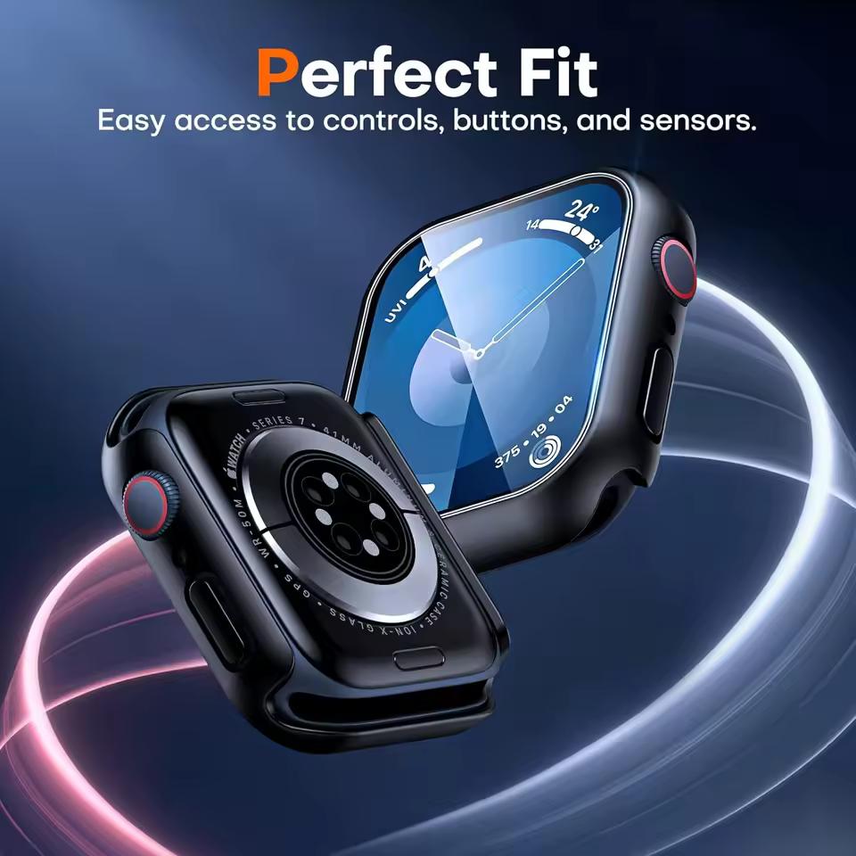 Glass+Cover For Apple Watch Ultra3 49mm Case 46mm 42mm 44mm 40mm 45mm 41mm 38mm Bumper Screen Protector Iwatch Series11 10 9 8 7 6 5 4 SE3 Accessories