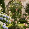Ausgeschnittene Blumenarrangement-Schirmform-Rankgitter Gartendekoration Pfahlblumenständer Blumenbeet