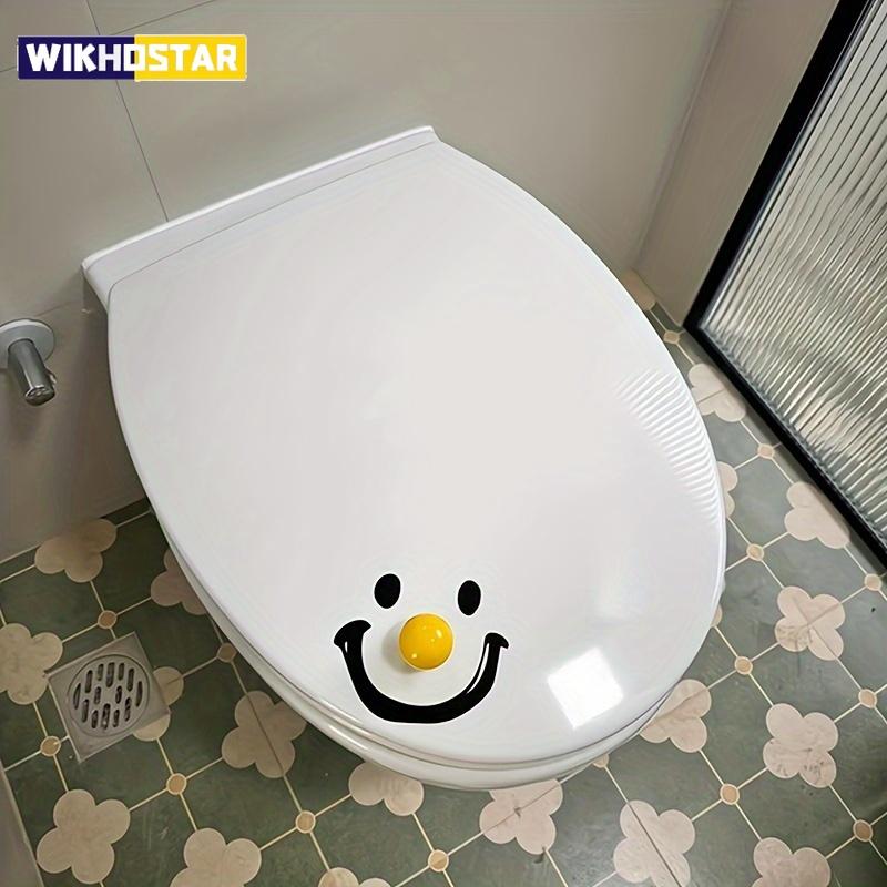 Contemporary Style Dopamine Smile Ball Toilet Lid Lifter Round Shape Handheld Toilet Seat Cover Opener for Bathroom
