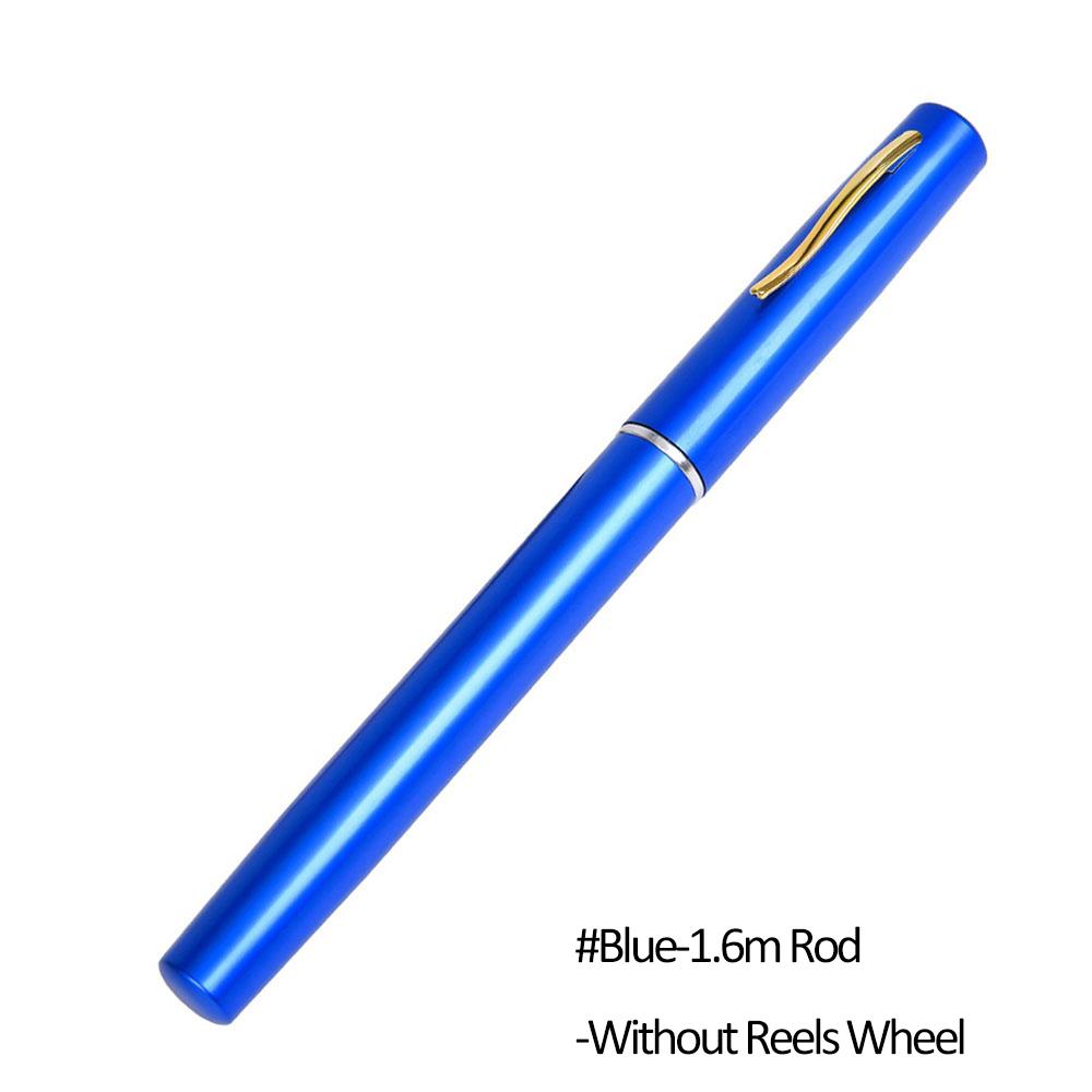 Mini Telescopic Fishing Rod Portable Pocket Fishing Pole 1/1.2/1.4/1.6M Pen Shape Folded Fishing Rod Without Reels Wheel