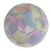 Soccer Ball PU Size 5 Light Color Reflective Glowing Soccer Ball for Night Games Training