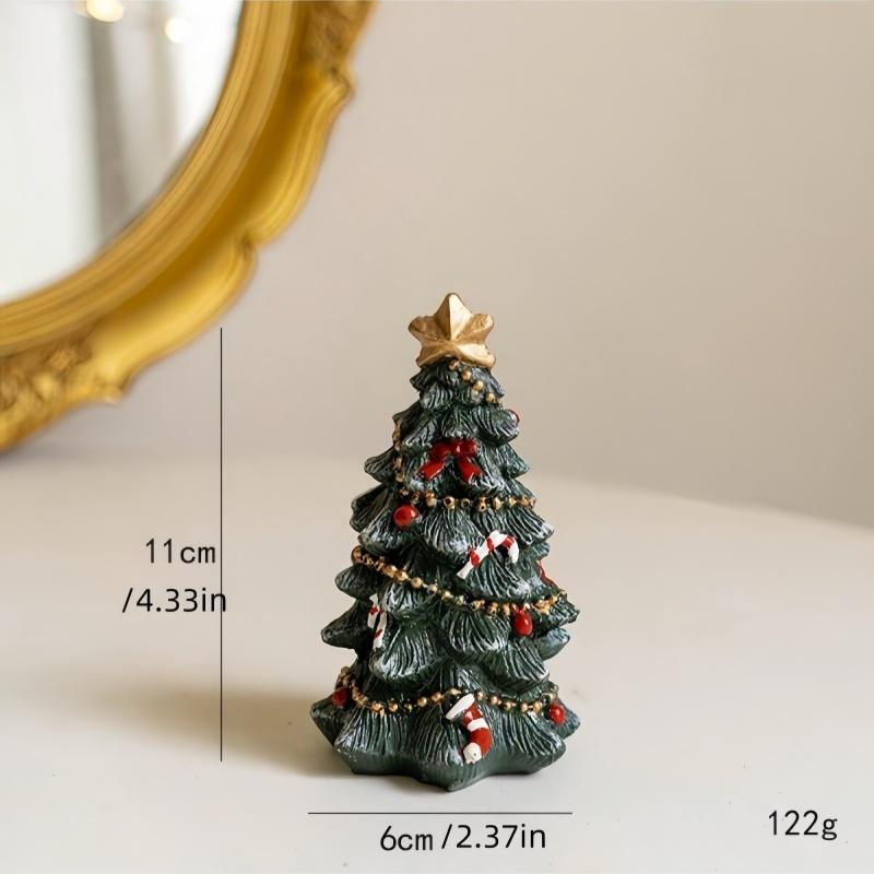 

1 шт. Рождественские смоляные мини-украшения для рождественской елки, настольные праздничные украшения, используются для праздничных вечеринок 11cm