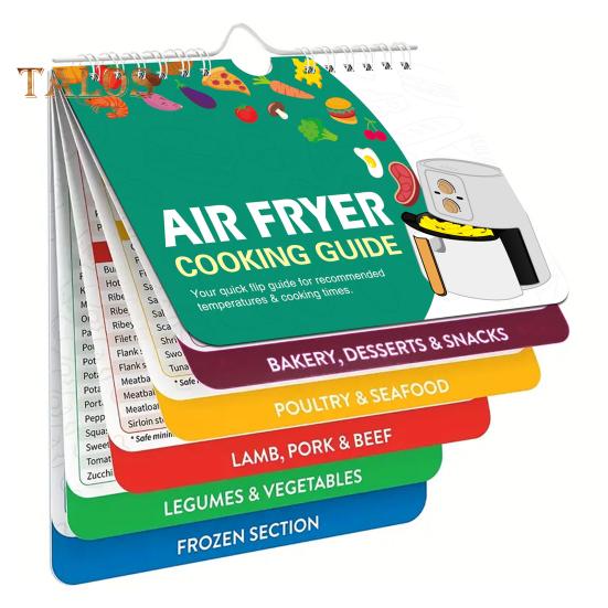 Sprievodca varením Magnet na chladničku Fritéza Tlakový hrniec Keto jedlo Sprievodca varením Brožúra Magnet na chladničku Časy varenia Ťahák Kuchynská konverzia