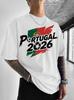 Portugal jersey crew neck short-sleeved T-shirt, suitable for sports training and outdoor sports