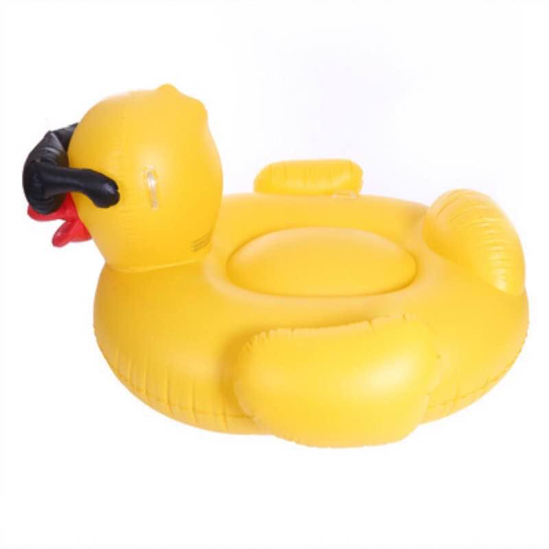 Inflatable Big Yellow Duck Float Bed - Thickened, Big-Eyed Playground Raft