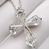 Crystal Cross Necklace Women Luxury Trendy Female Wedding Party Neck Accessories Gift Statement Jewelry