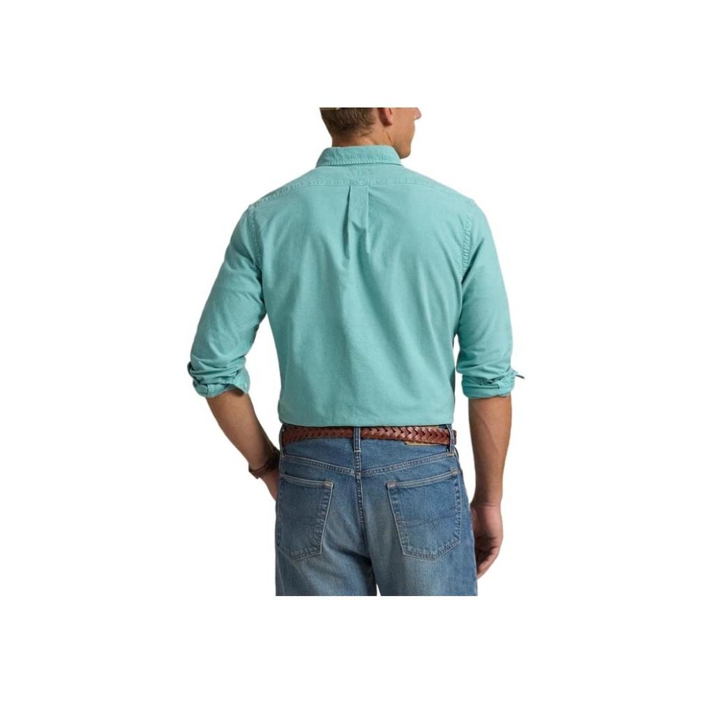 Polo Ralph Lauren Solid Color Single-Breasted Long Sleeve Shirt Men shirts Green MNPOWOV16823995-300