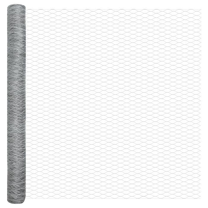 VidaXL Clôture Hexagonale 1.6x100 m Acier Galvanisé 42005771