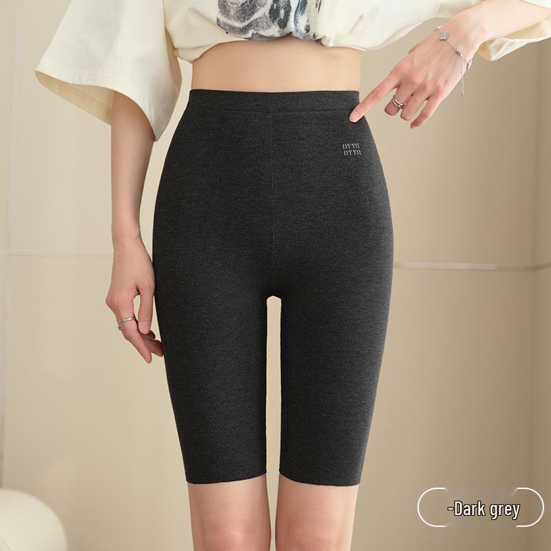 

Women s Summer Style Fine Thread Leggings: Fashionable, High-Waisted, Stretchy, Comfortable, Skin-Friendly Capri Length L темно-сірий
