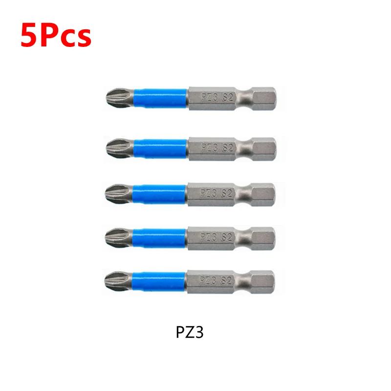 PH1 PH2 PH3 PZ1 PZ2 PZ3 50mm Magnetic Batch Head S2 Hexagonal Handle Anti Slip Drill Screw Electric Screwdriver Set Bits