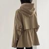 Fashion Spring Autumn Hooded Jacket Women Fashion Korean Loose Retro Windbreaker Coat Female Casual Outerwear Ladies Top