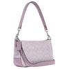 New COACH Lonnie Jacquard Fabric With Leather Shoulder Bag, Portable Crossbody Bag Medium Size Women's Lilac Purple C8306-SVSOT