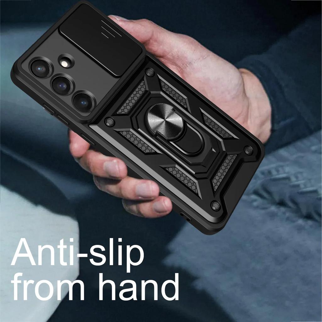 Lens Protect Ring Stand Shockproof Case for Samsung Galaxy S25 FE 5G S24 Ultra S22 S23 Plus S21